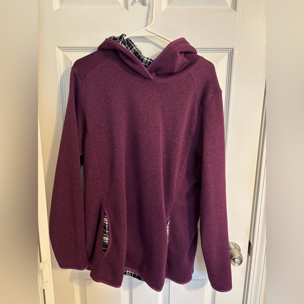 Eddie Bauer Women's Plum Hooded Sweater - 2XL